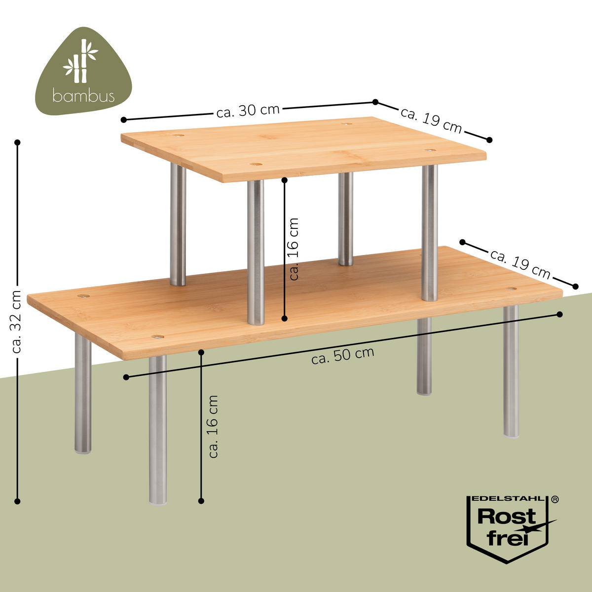 Braun, Holz (50/31/19cm) - bremermann