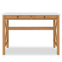 SCHREIBTISCH ADRIAN weiß/Eiche - Eichefarben/Weiß, Holz (50/110/76cm) - IDIMEX