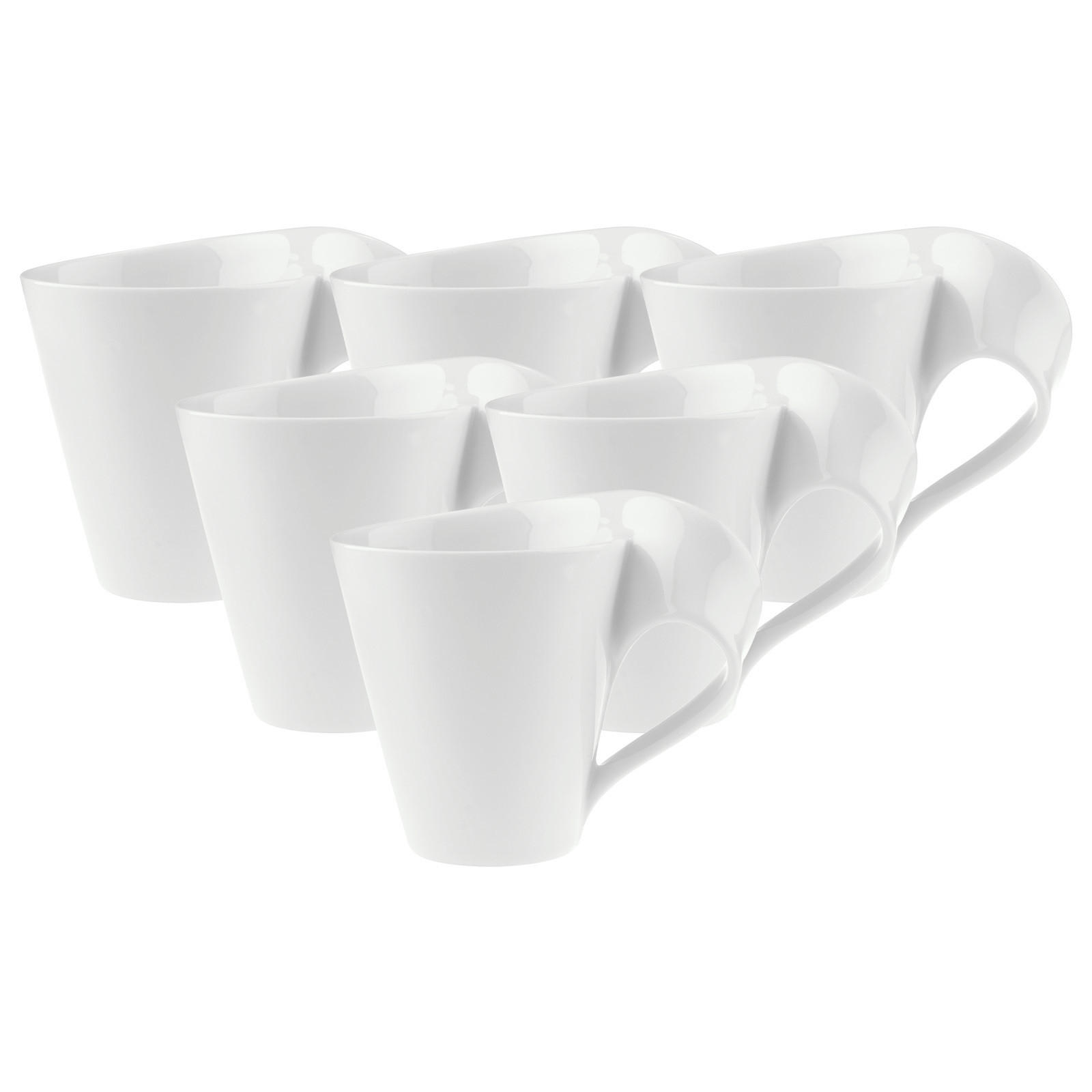BECHER MIT HENKEL NewWave weiß 300 ml 6er Set - Weiß, Keramik (0.3L) - Villeroy & Boch