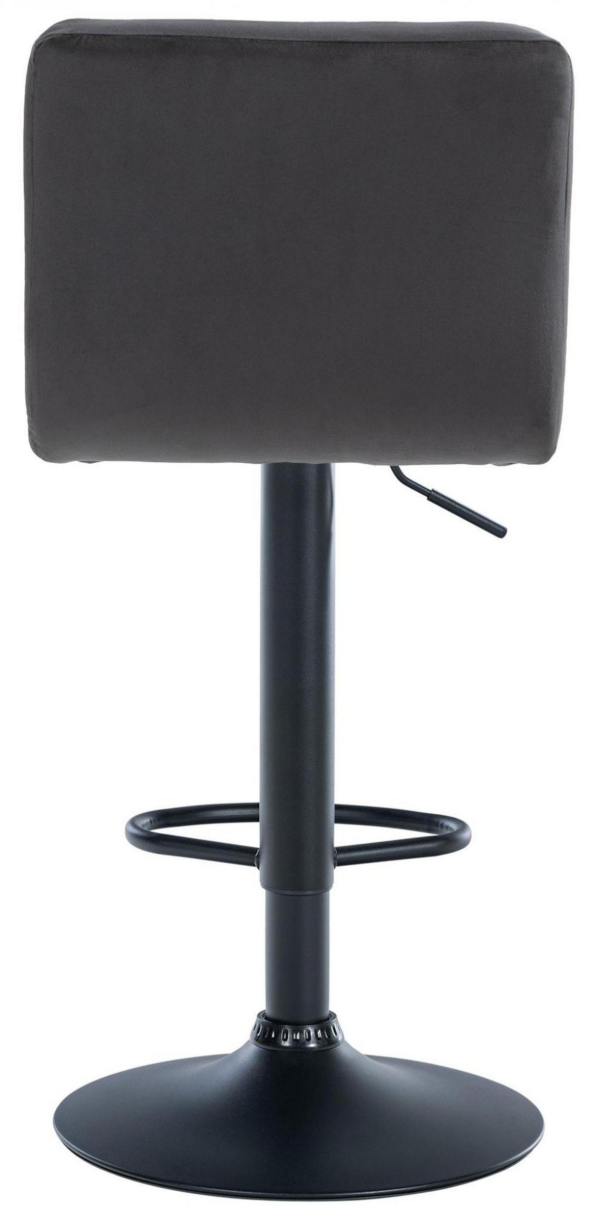 BARHOCKER Samt schwarz - Schwarz, Textil/Metall (46/94/47cm) - CLP