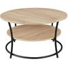 COUCHTISCH Cromford,80 x 46 cm,Industrial Holz hell, Eiche Sonoma - Naturfarben, Holzwerkstoff (80/80/46cm) - tectake