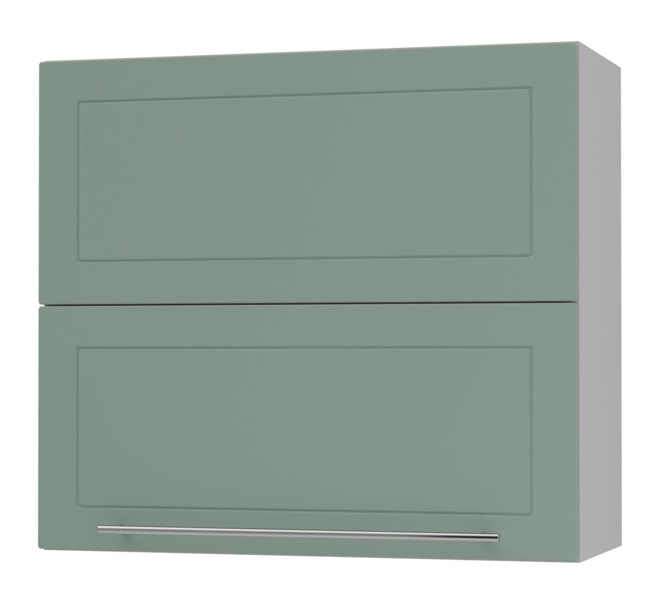 KÜCHENHÄNGESCHRANK Kvantum W8B/80 Mint Matt / Grau Matt 80 / 32,5 / 72cm - Grau/Mintgrün, Holz/Holzwerkstoff (80/72/32.5cm) - Feldmann-Wohnen