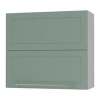 KÜCHENHÄNGESCHRANK Kvantum W8B/80 Mint Matt / Grau Matt 80 / 32,5 / 72cm - Grau/Mintgrün, Holz/Holzwerkstoff (80/72/32.5cm) - Feldmann-Wohnen