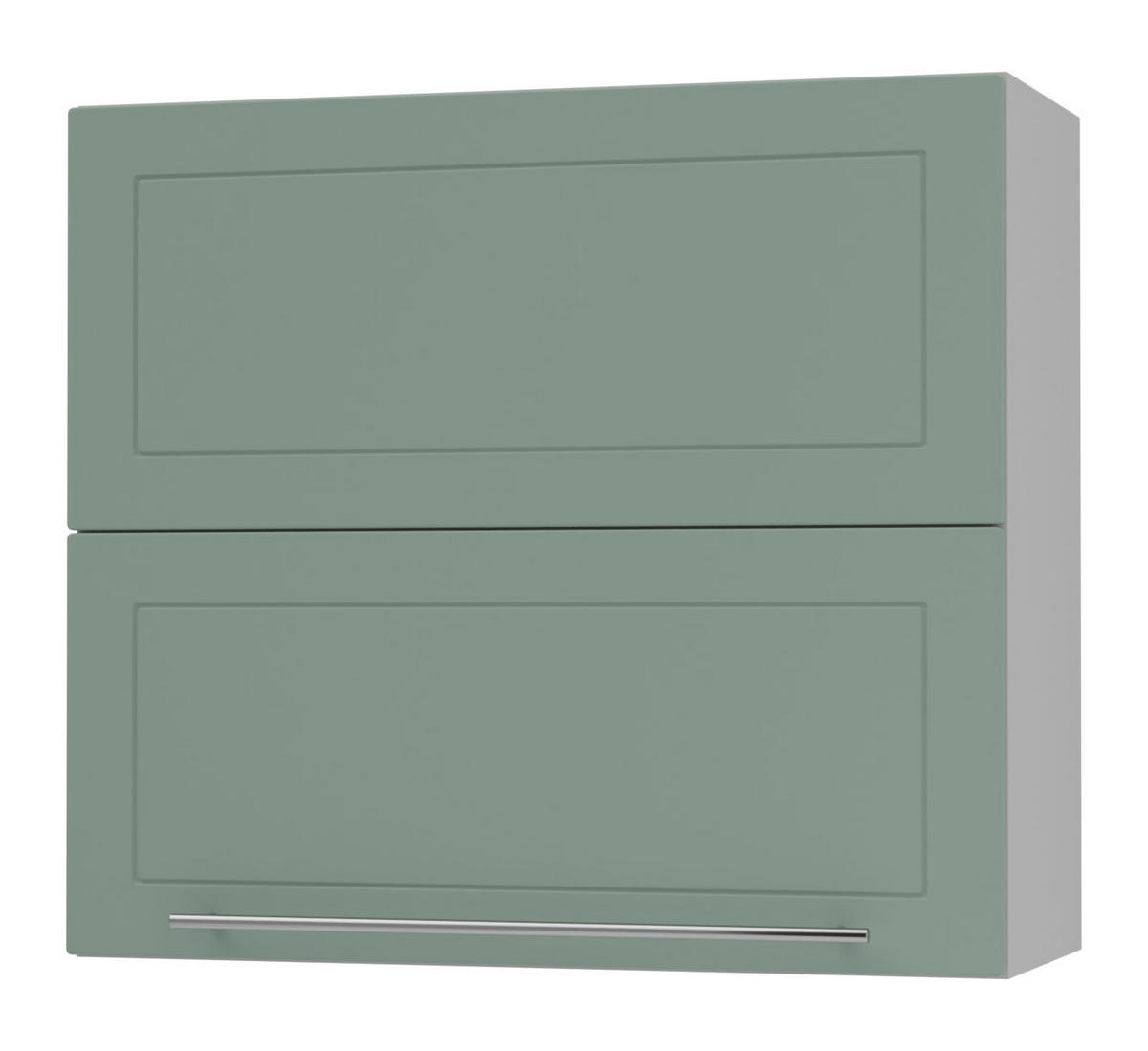 KÜCHENHÄNGESCHRANK Kvantum W8B/80 Mint Matt / Grau Matt 80 / 32,5 / 72cm - Grau/Mintgrün, Holz/Holzwerkstoff (80/72/32.5cm) - Feldmann-Wohnen