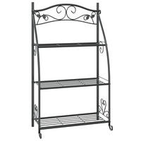 BLUMENREGAL Schwarz 56/30/96 Cm Stahl - Schwarz, Metall (56/96/30cm) - vidaXL