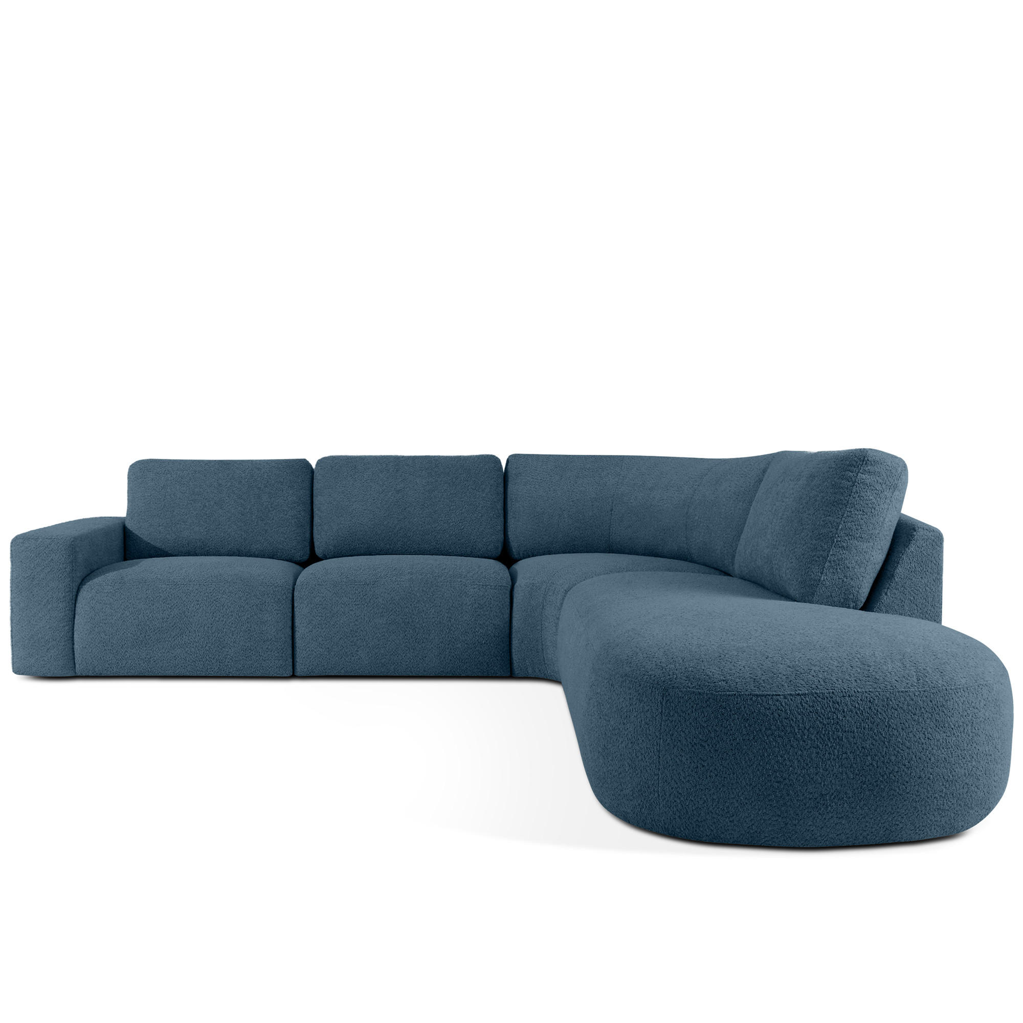 ECKSOFA RECHTS ZUCCO, Dunkelblau - Dunkelblau, Holz/Holzwerkstoff (304/293cm) - KONSIMO®