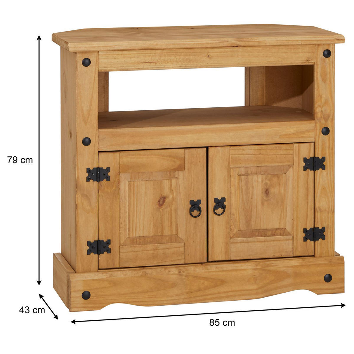 TV-RACK SALSA - Naturfarben, Holz (85/78/43cm) - CARO-Möbel