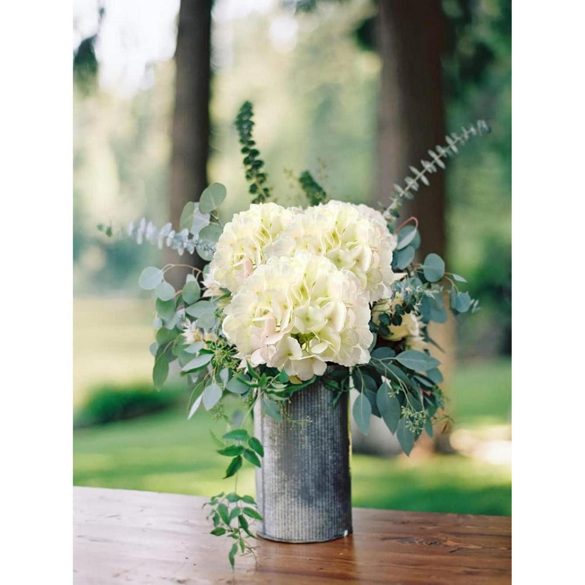 KUNSTHORTENSIE 3-teiliges Set 53 cm - Weiß, Kunststoff (67cm)