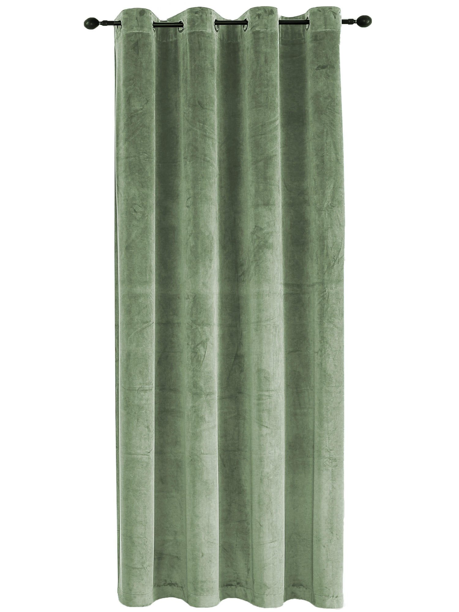 VORHANG Ösen Samt 140/245 cm Lindgrün - Hellgrün, Textil (140/245/245cm) - TiborTex