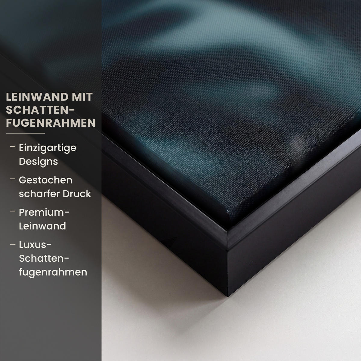 LEINWAND Bilder mit Rahmen - Hirsch - Weihnachten - Winter - Schnee - Weihnachtskranz - 80x120 - Dunkelbraun, Textil (80/120cm) - MuchoWow