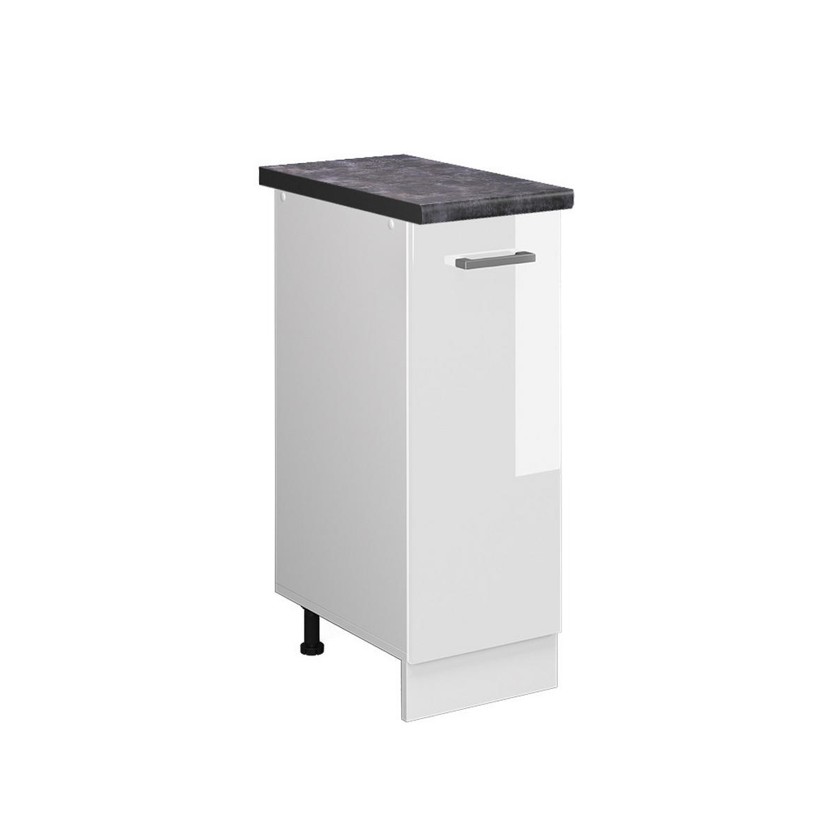 APOTHEKERSCHRANK R-Line Weiß Hochglanz 30 cm, AP Anthrazit - Weiß Hochglanz/Weiß, Holzwerkstoff (30/81.6/60cm) - Vicco