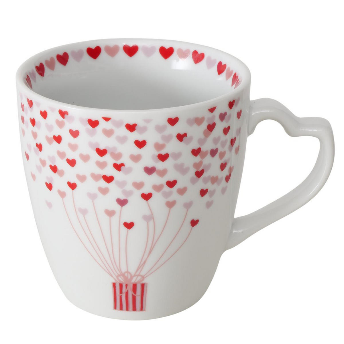 TASSEN für Verliebte Sherine 480 ml 2er-Set - Rot, Keramik (480L) - Boltze Home