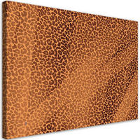 WANDBILD leopard leopard pelfpatches muster - Orange, Textil (60/40cm) - Feeby