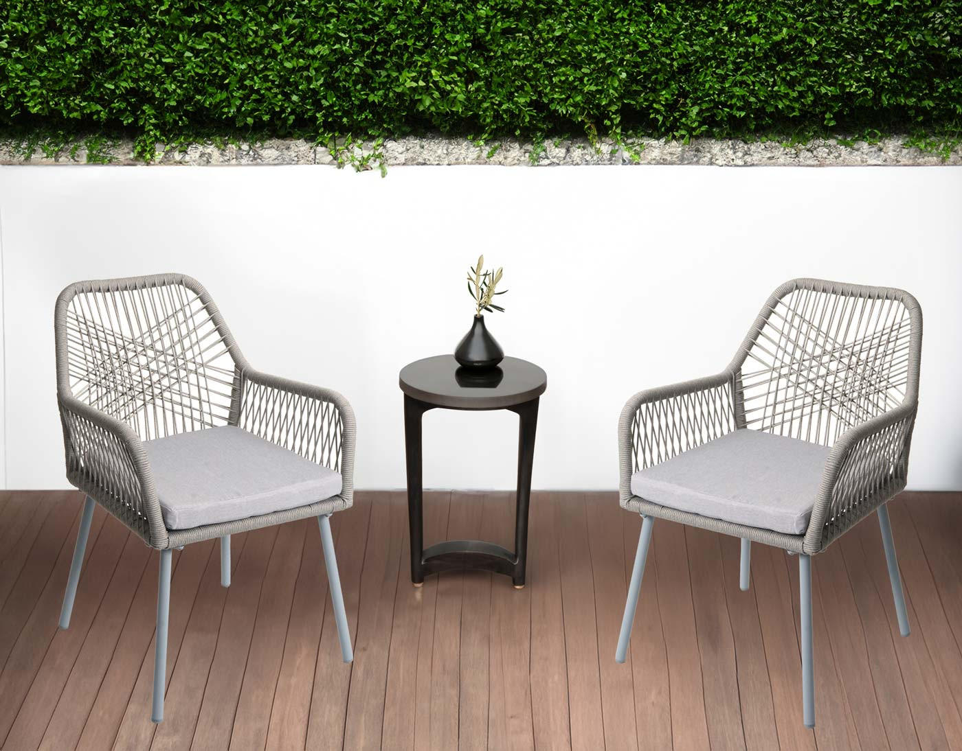 GARTENSTUHL Grau - Grau, Textil (54/81/62cm) - MCW