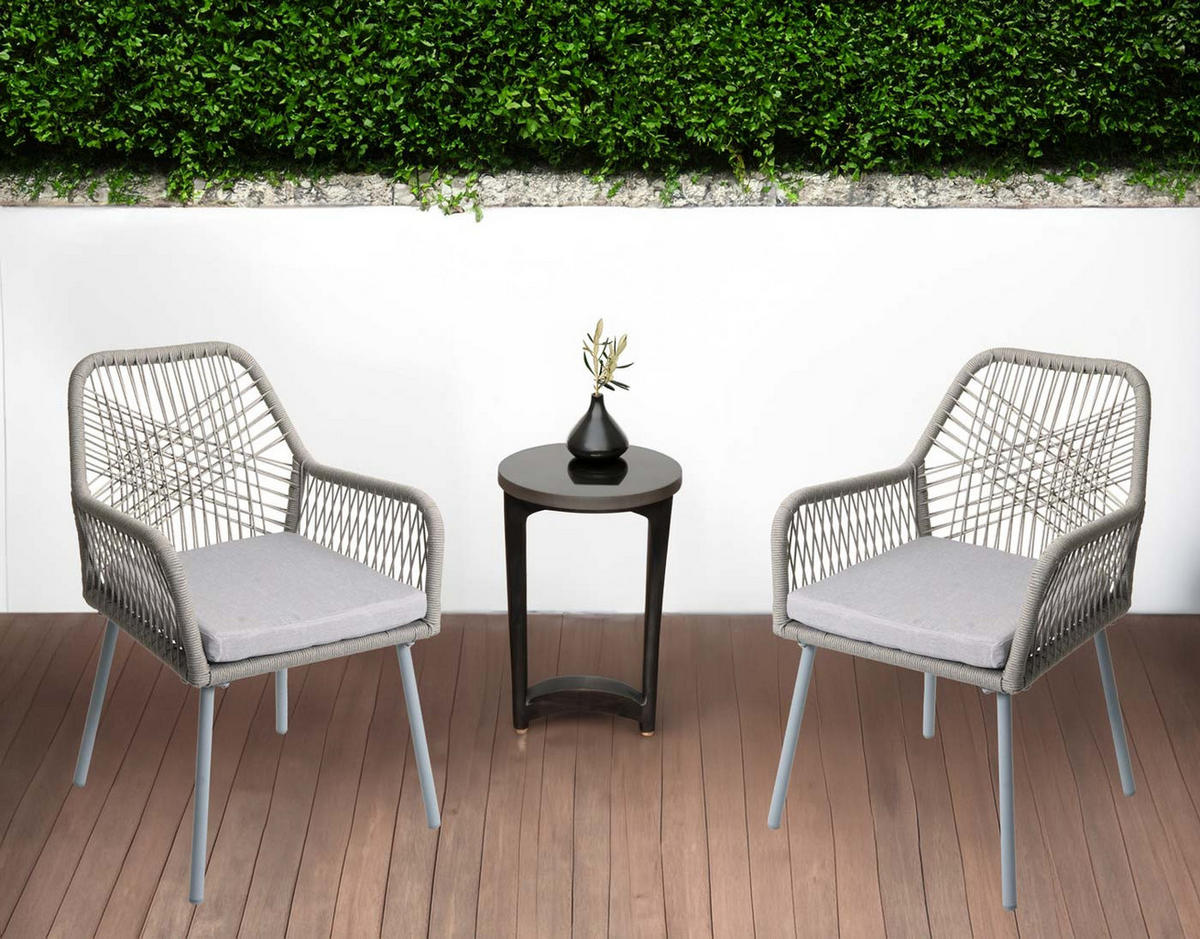 GARTENSTUHL Grau - Grau, Textil (54/81/62cm) - MCW
