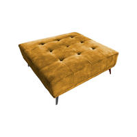 HOCKER WIOLO Braun Velvet - Dunkelbraun/Silberfarben, Textil (110/42/110cm) - KAWOLA