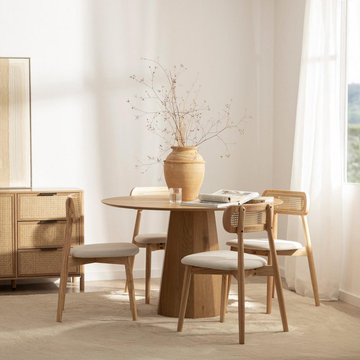 ESSZIMMERSTUHL Leyre Natürlich 47 cm x 80 cm 2er-Set - Naturfarben, Textil (47/80/51cm) - Klast Home