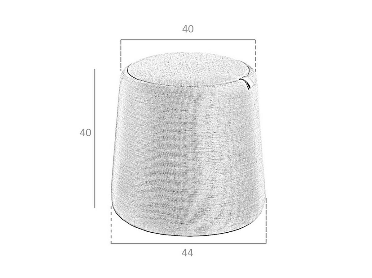 SITZPOUF Grau 44/44/40 cm - Grau, Textil (44/40/44cm) - ANGEL CERDA