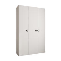 DREHTÜRENSCHRANK 245,5/150/40 3-türig - Schwarz/Weiß, Holz/Metall (150/245.5/40cm) - Abiks Möbel