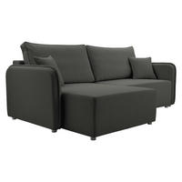 ECKSOFA Malody, Seite: Links - Anthrazit/Schwarz, Holz/Kunststoff (227/147cm) - MIRJAN24