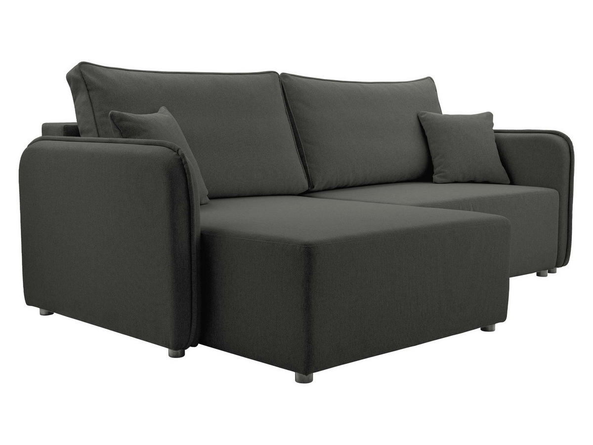 ECKSOFA Malody, Seite: Links - Anthrazit/Schwarz, Holz/Kunststoff (227/147cm) - MIRJAN24