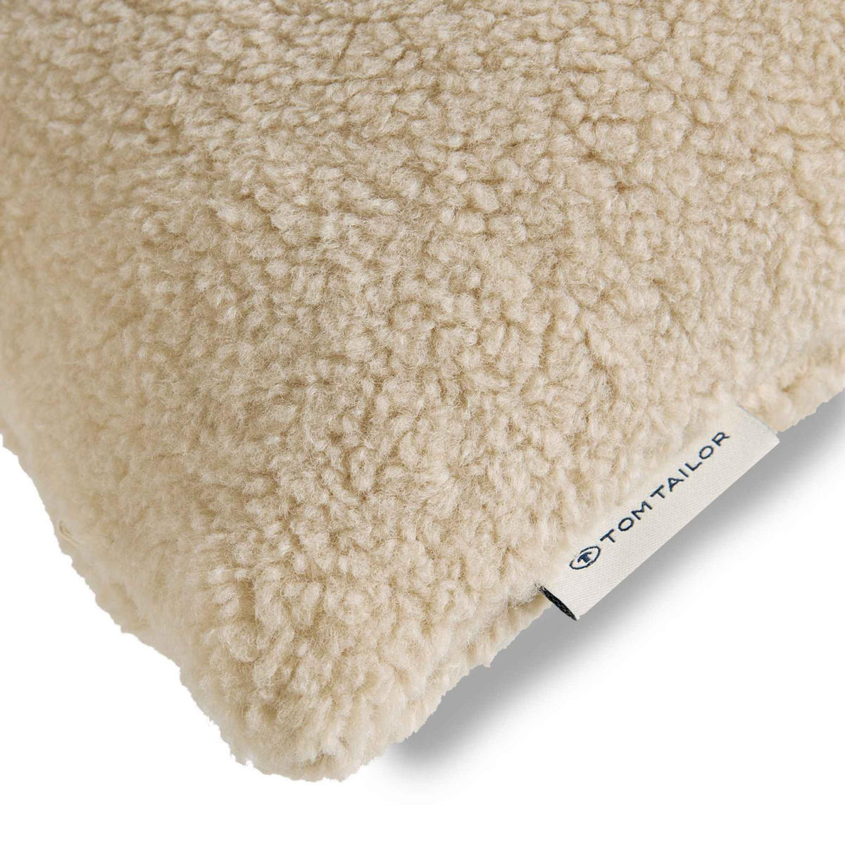 ZIERKISSENHÜLLE TEDDY - Beige, Textil (45/45cm) - Tom Tailor