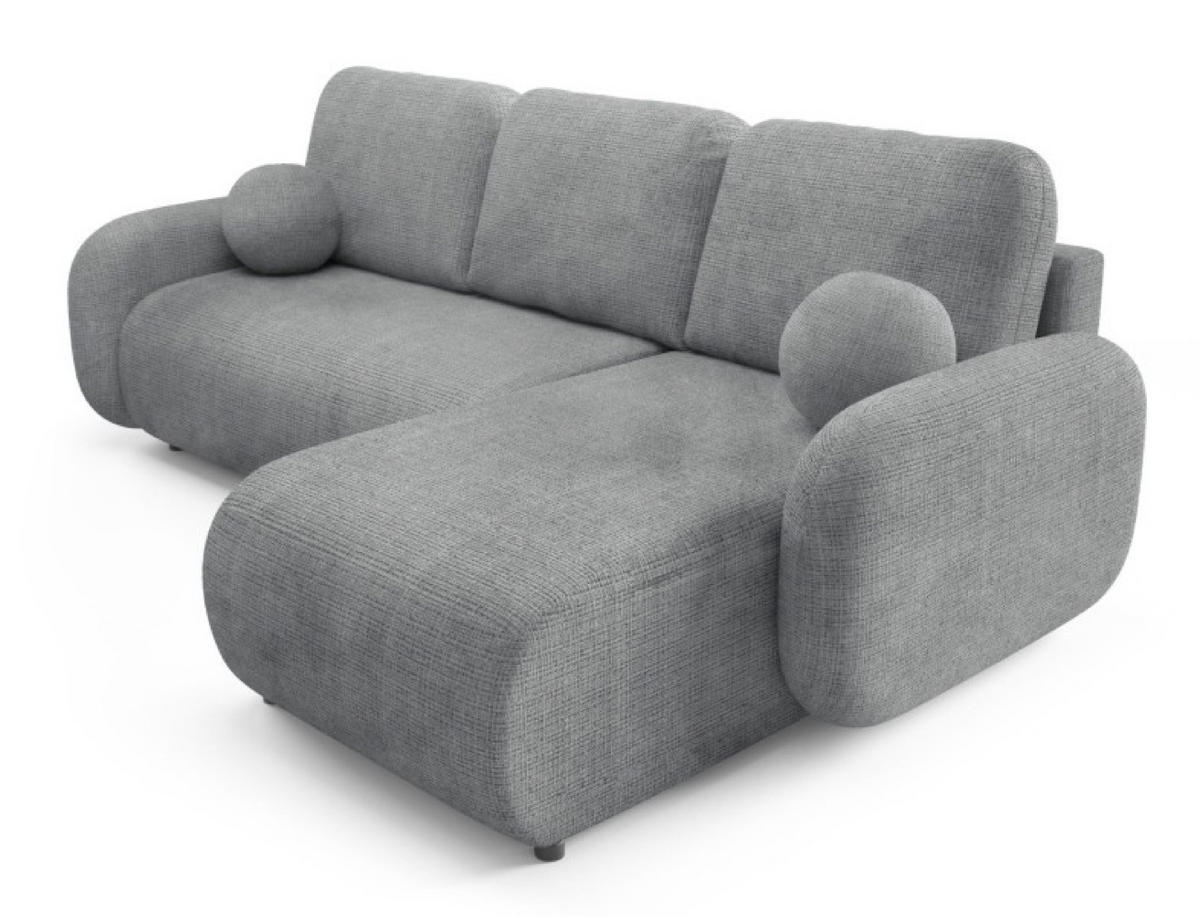 ECKSOFA Grau KOMA Mit Schlaffunktion - Grau, Textil (228/147cm) - Sepro Meble