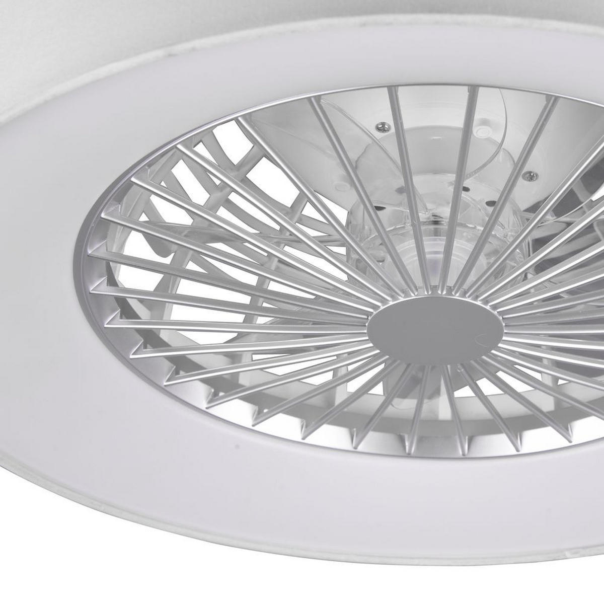 LED DECKENLEUCHTE Farsund Weiß - Weiß, Textil (47/47/20cm)