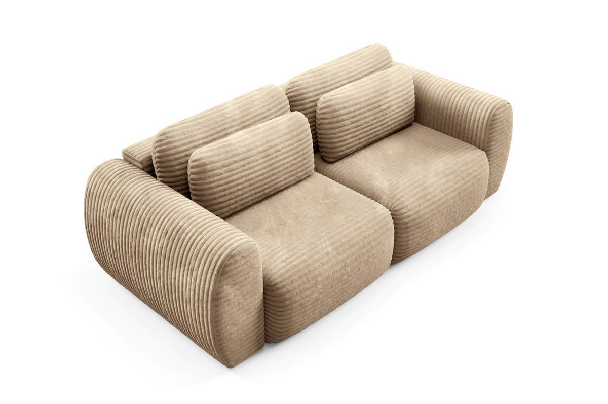 SCHLAFSOFA mit Bettkasten Honig - Schwarz/Braun, Holz/Holzwerkstoff (266/95/110cm) - Furnisell