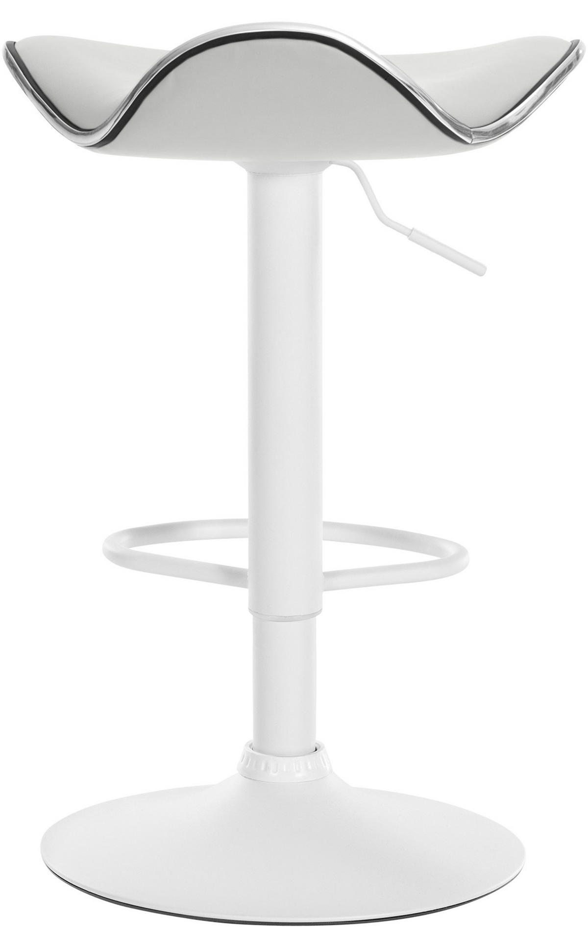 BARHOCKER Shengen Kunstleder weiß weiß - Weiß, Kunststoff/Metall (45/91/45cm) - TPFLiving