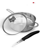 SCHMORPFANNE mit GEMÜSEMESSER Twin Nova 3 Silber - Silberfarben, Metall (25cm) - Tefal