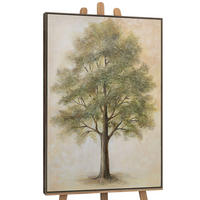 GEMÄLDE Baum der Kontemplation Schattenfugenrahmen Grau 140x100 cm - Grau, Holz (140/100cm) - YS-art gallery