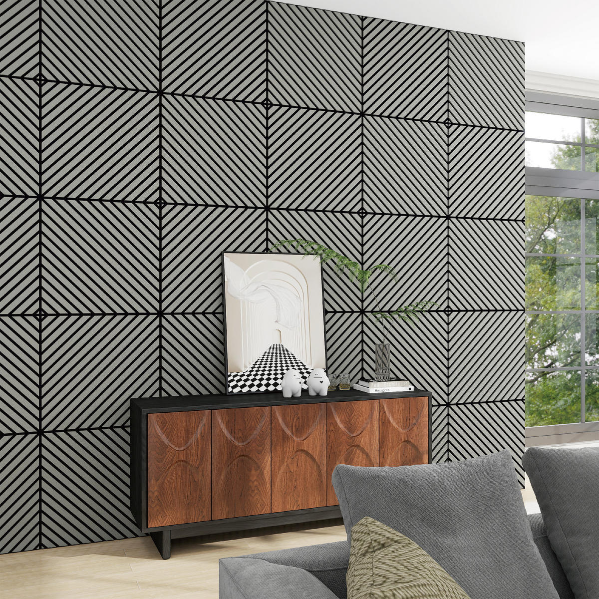 AKUSTICKÝ SET STĚNOVÝCH PANELŮ Vang 16 KS II - dub bianco, kompozitní dřevo/plast (60/60/2.1cm) - NEU.HOLZ