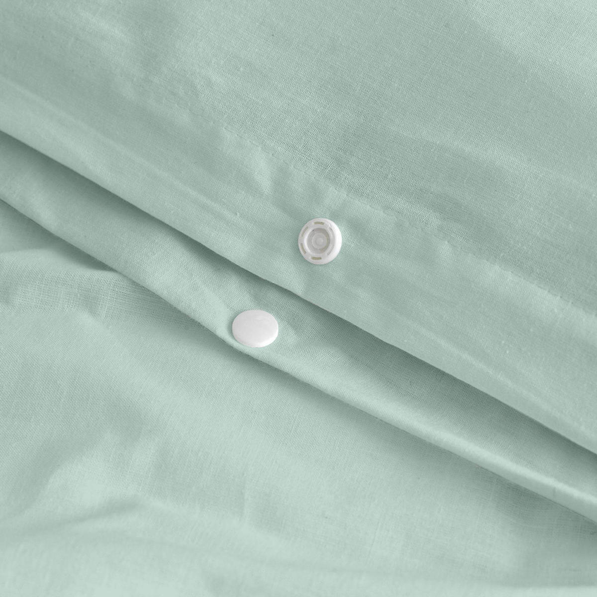 BETTBEZUG 2er-Set teiliges basic 135/140x200 cm (standardgrösse) minze - Mintgrün, Textil (140/200cm) - Happy Friday