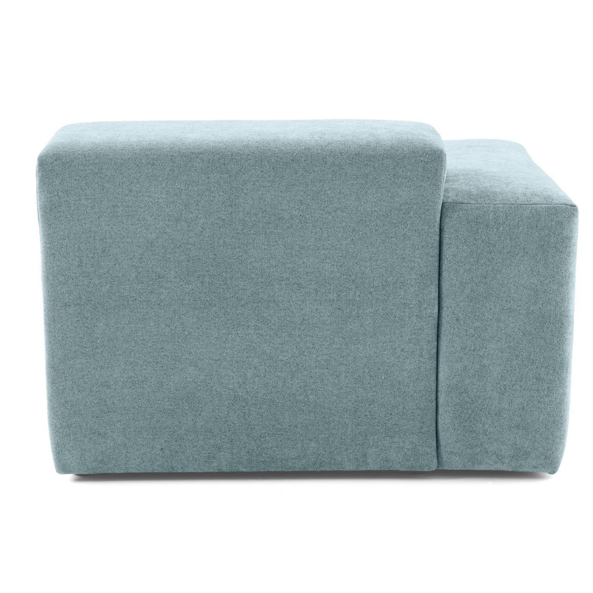 3-SITZER modulares Sofa HEAVEN SET 1 Rechts, Breite 255 cm Webstoff Blaugrau - Blaugrau/Schwarz, Holz/Kunststoff (102/71/255cm) - Muffo