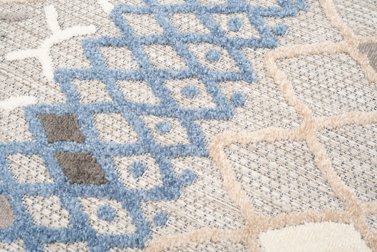 TEPPICH PATIO Grau 140/200 cm - Grau, Kunststoff (140/200cm) - Tapiso