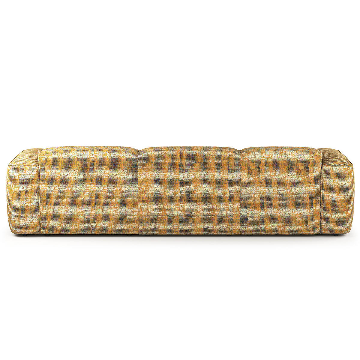 3-SITZER ECKSOFA mit Longchair - Schwarz/Honig, Kunststoff/Textil (284/173cm) - home24