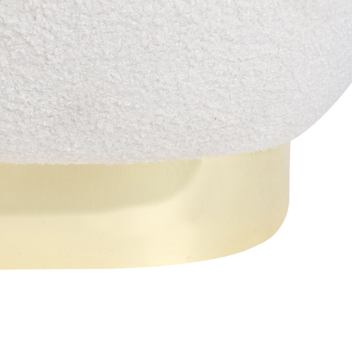 SESSEL Bouclé weiß/gold LovIisa - Goldfarben/Weiß, Textil (62/76/70cm) - Beliani