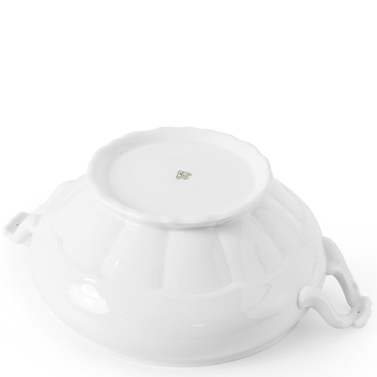 SUPPENSCHÜSSEL Chodziez MARIA TERESA Porzellan mit Goldrand, Weiß / Gold - Goldfarben/Weiß, Keramik (23cm) - KONSIMO®