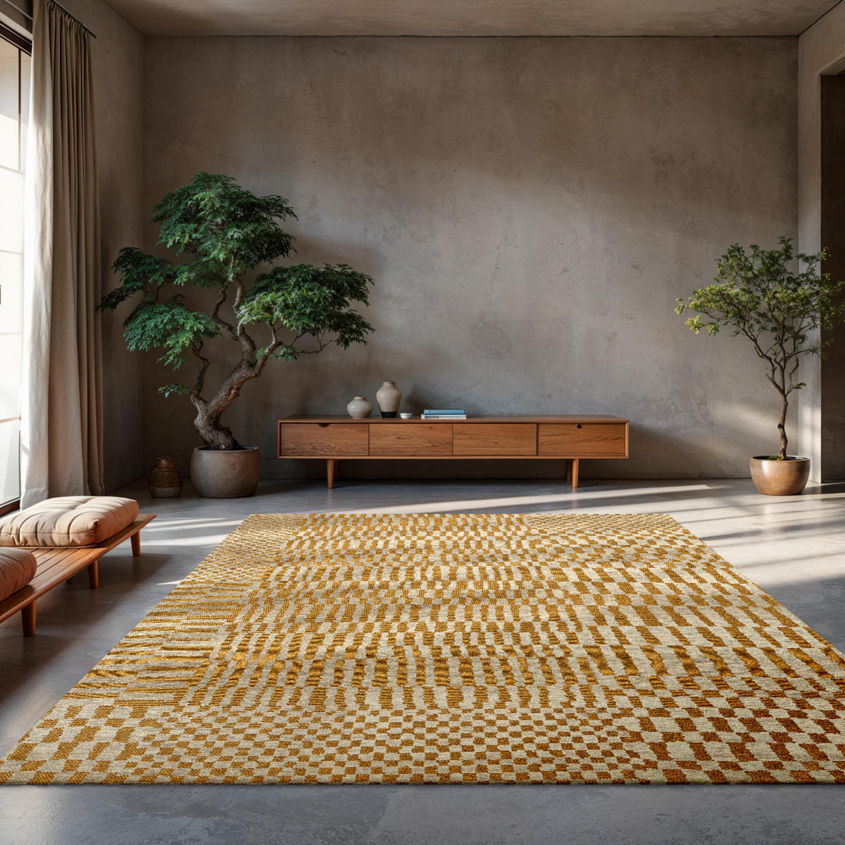 TEPPICH Erg Berber 80/150 cm - Gelb, Textil (80/150cm) - Louis De Poortere