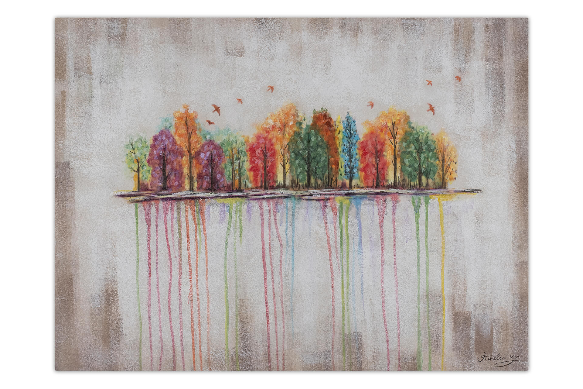 ÖLGEMÄLDE 100/75 cm - Beige/Multicolor, Holz/Textil (100/75cm) - KUNSTLOFT