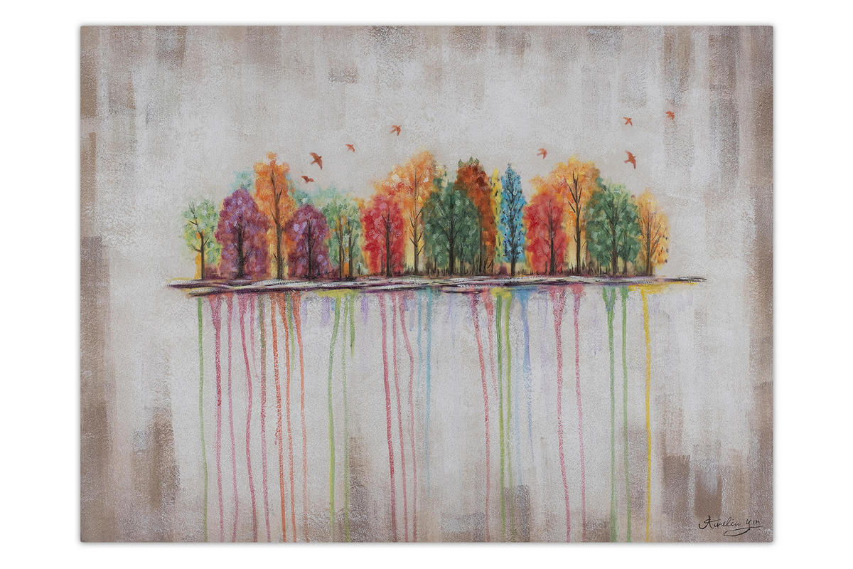 ÖLGEMÄLDE 100/75 cm - Beige/Multicolor, Holz/Textil (2.94/75cm) - KUNSTLOFT
