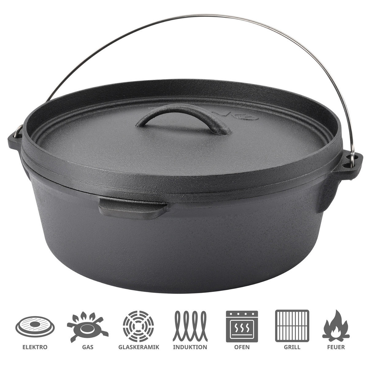 DUTCH OVEN 6L - Schwarz, Metall (29.5cm) - TAINO