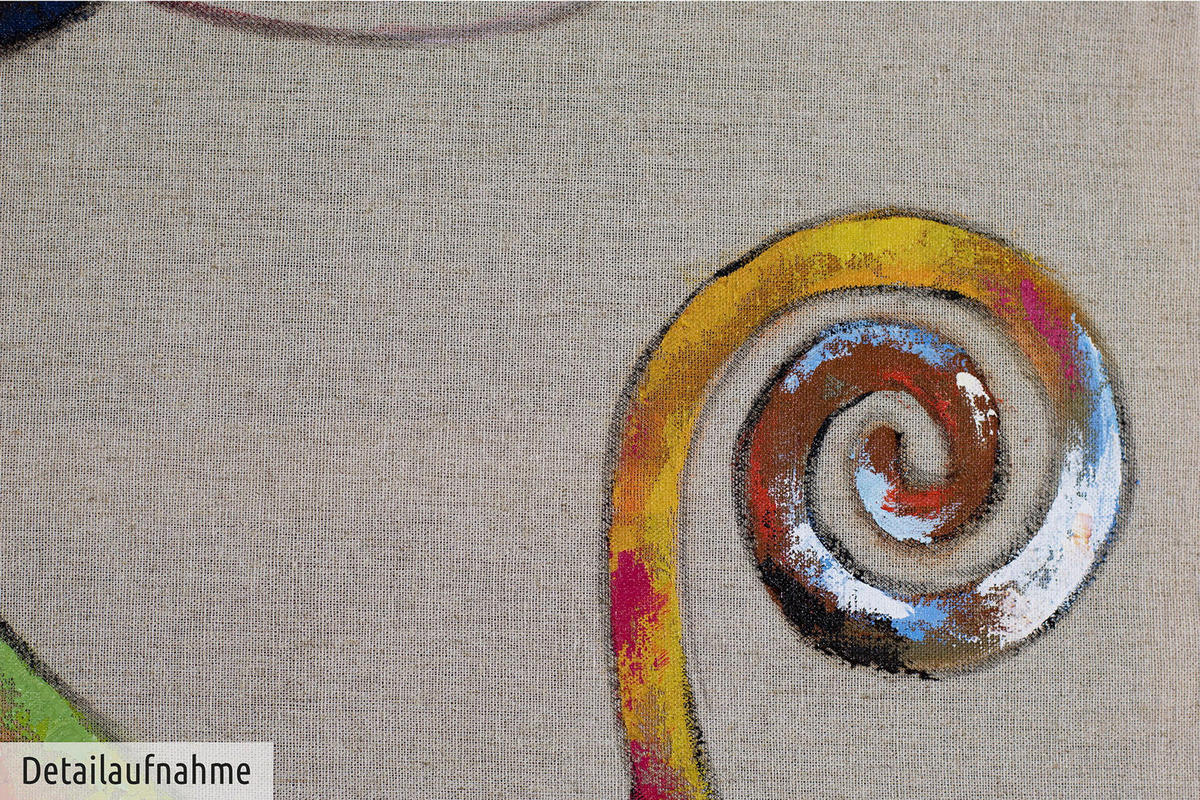 ACRYLBILD HANDGEMALT 60/80 cm - Multicolor/Grau, Holz/Textil (1.5/80cm) - KUNSTLOFT