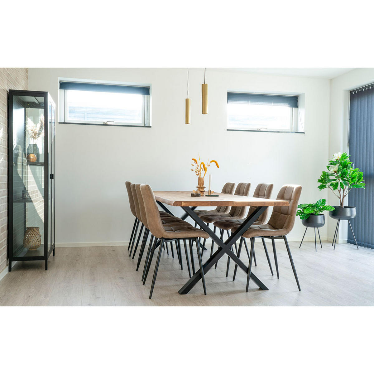 ESSTISCH 240x95 cm mit gewelltem Rand natur, schwarz - Braun, Holzwerkstoff (95/240/75cm) - ebuy24
