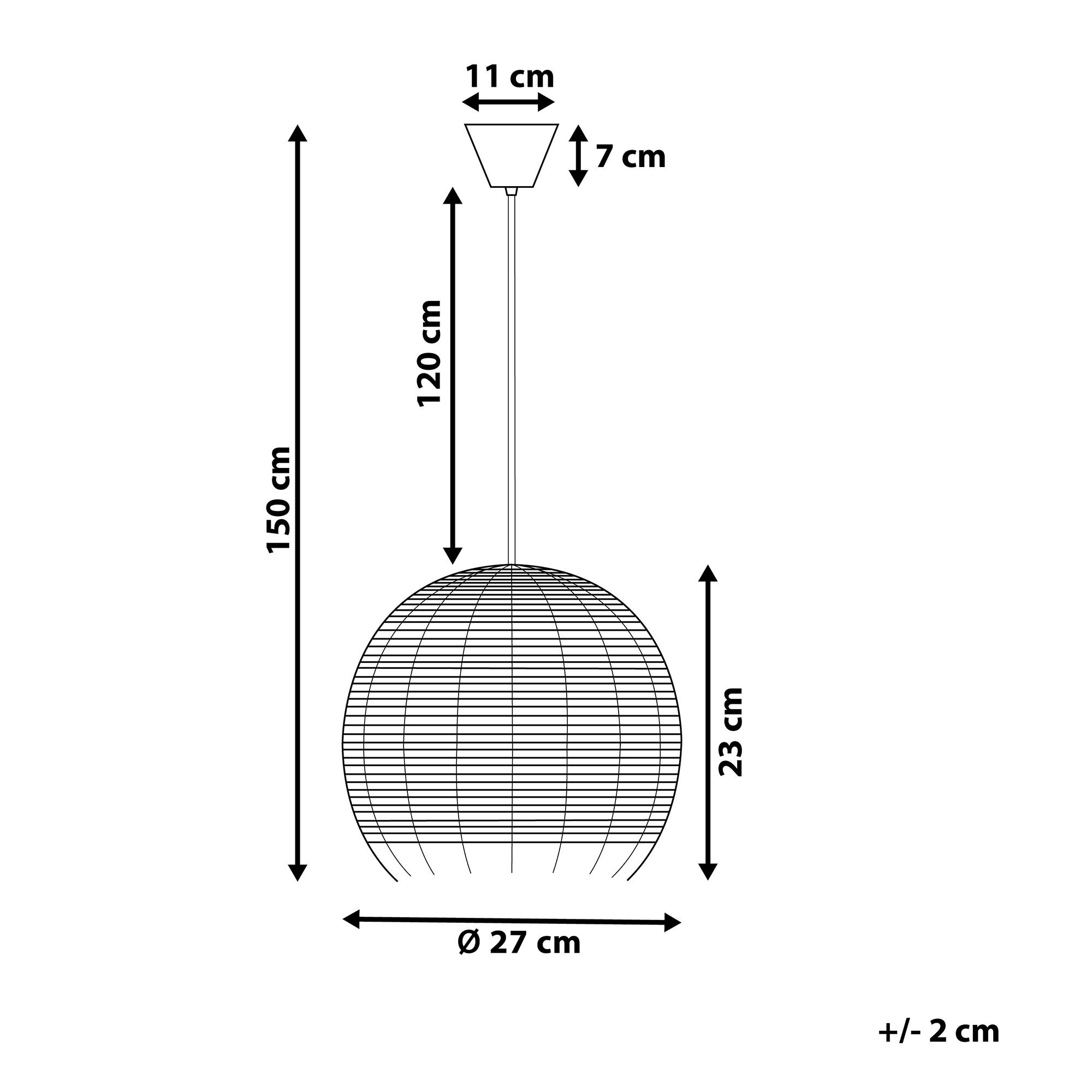 Thumbnail - Beliani Hängeleuchte, Beige, Naturmaterialien, 27x150x27 cm, Lampen & Leuchten, Innenbeleuchtung, Hängelampen, Pendelleu...