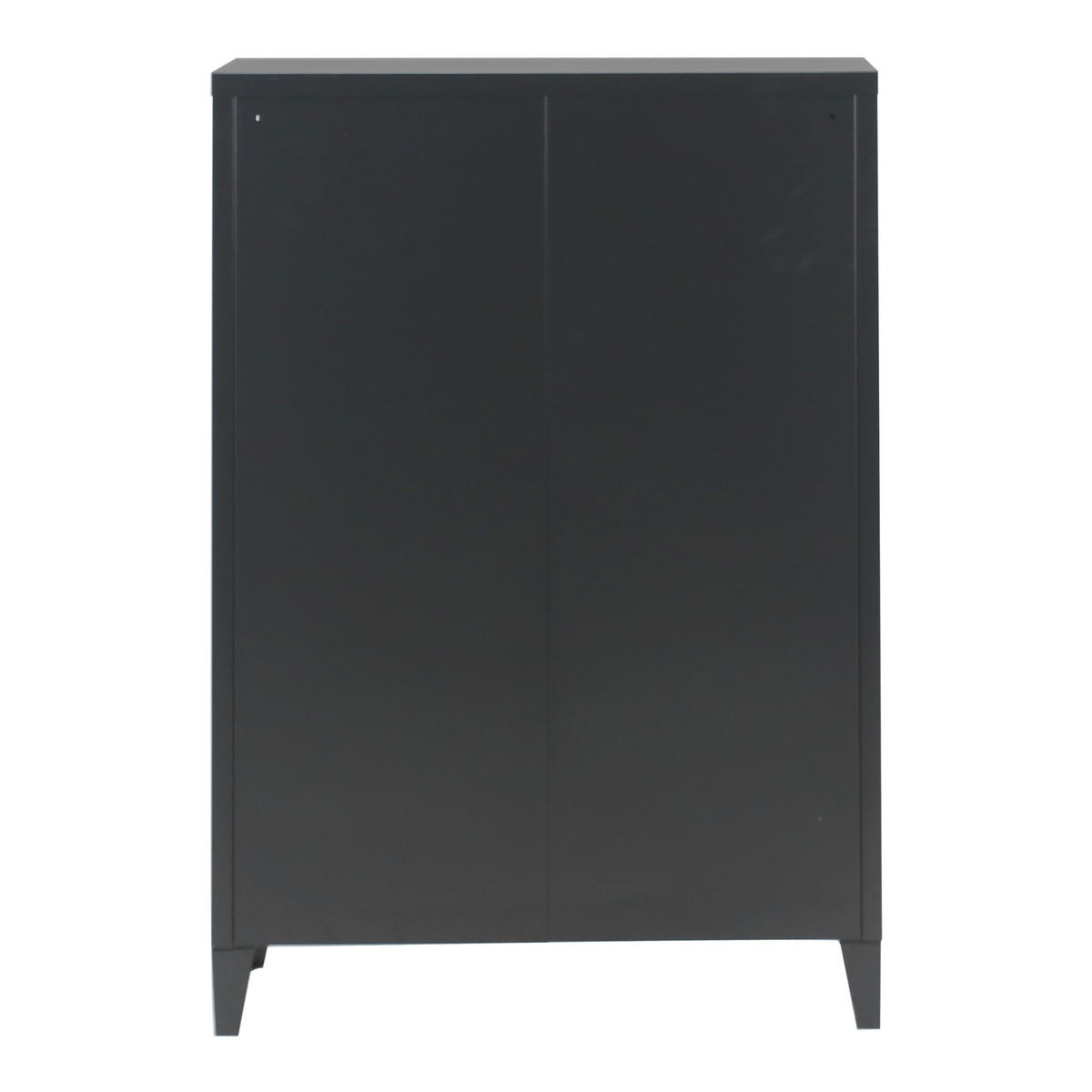 METALLSCHRANK Oripää - Schwarz, Metall (75/110/33cm) - [en.casa]