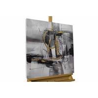 ACRYLBILD HANDGEMALT 60/60 cm - Grau, Holz/Textil (60/60cm) - KUNSTLOFT