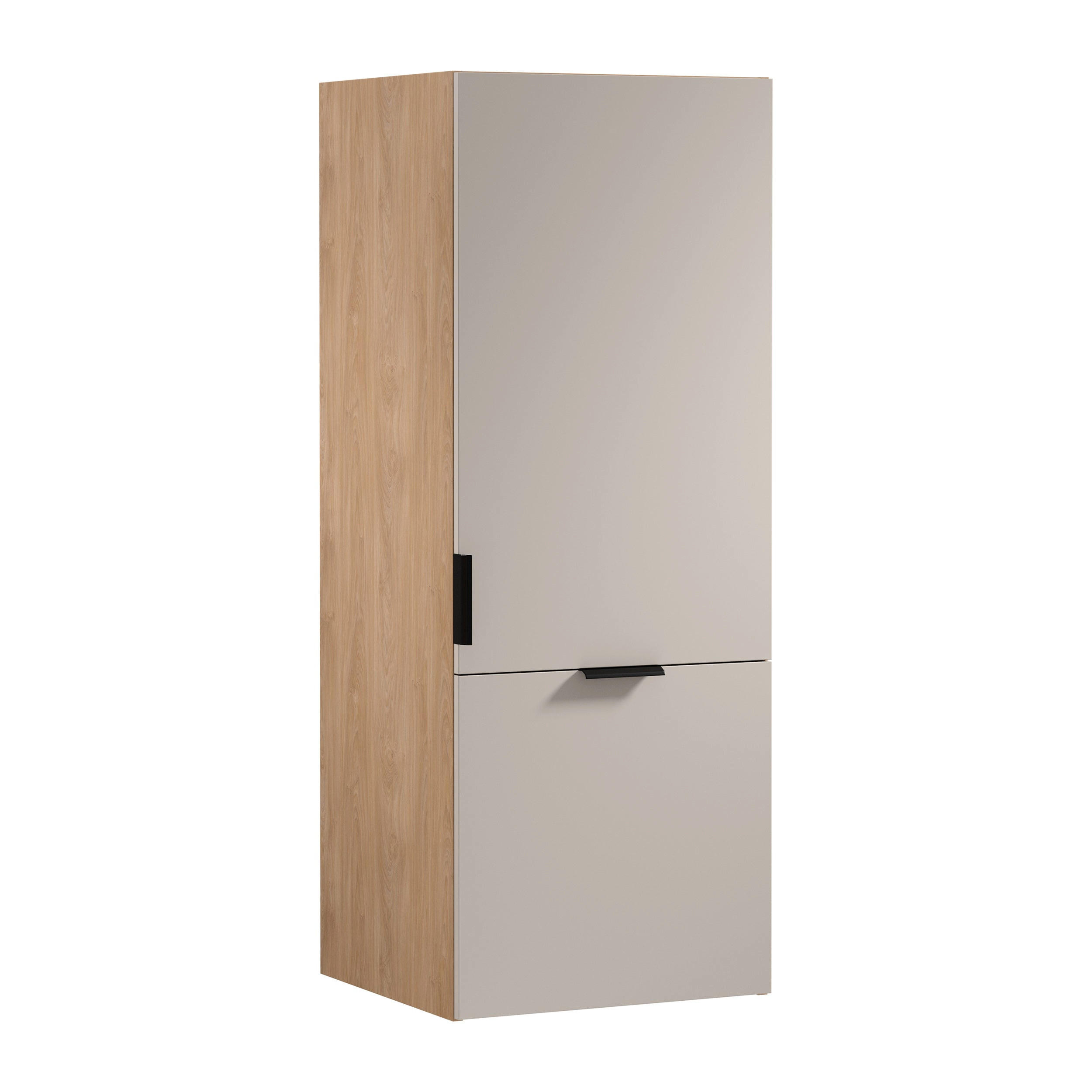 AUFSATZSCHRANK N60N – Sorento Beige Sonoma Eiche – Beige / Sonoma Eiche - Beige/Sonoma Eiche, Holzwerkstoff (60/158/58cm) - ROYAL24_MARKT