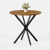 BEISTELLTISCH Braun/Schwarz 80/80/75 cm - Braun, Metall (80/80/75cm) - PANGIVO